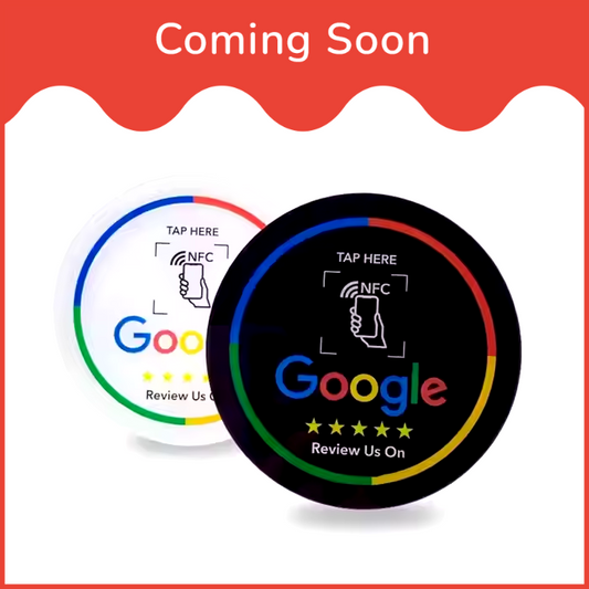 Coming Soon - Google Review Hard Sticker